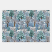 Seizoensgebonden bosscènes: winter, zomer & herfst inpakpapier vel (Voorkant 3)