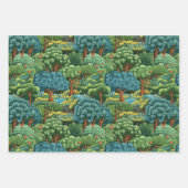 Seizoensgebonden bosscènes: winter, zomer & herfst inpakpapier vel (Voorkant 2)