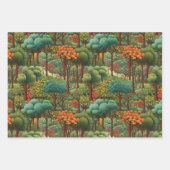 Seizoensgebonden bosscènes: winter, zomer & herfst inpakpapier vel (Voorkant)