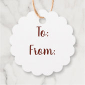 Seizoensgebonden bosvos bedankjes labels (Achterkant)