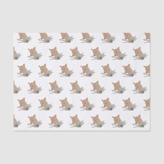 Seizoensgebonden bosvos tissuepapier (Voorkant)