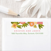 Seizoensgebonden botanische bloeiende bloemen RSVP Etiket (Insitu)