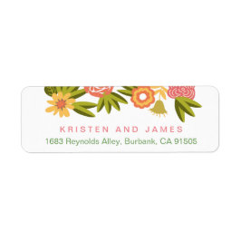 Seizoensgebonden botanische bloeiende bloemen RSVP Etiket