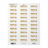 Seizoensgebonden botanische bloeiende bloemen RSVP Etiket (Full Sheet)