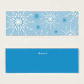 SEIZOENSGEBONDEN CADEAU LABEL :: sneeuwvlok met pa Mini Visitekaartjes (Voorkant /achterkant)