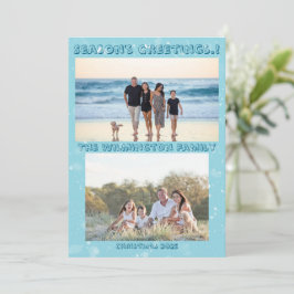 Seizoensgebonden Crafty Tree Familie Foto Kerst Fl Kaart