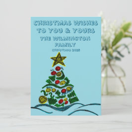 Seizoensgebonden Crafty Tree Family Foto Kerst Fla Kaart