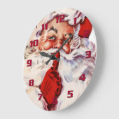 Seizoensgebonden decor-flauwekul en witte kerstman grote klok (Hoek)