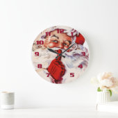 Seizoensgebonden decor-flauwekul en witte kerstman grote klok (Huis)