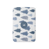 Seizoensgebonden dennenbomen en sneeuwvlokken patr badmat (Voorkant Verticaal)