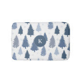 Seizoensgebonden dennenbomen en sneeuwvlokken patr badmat (Voorkant)