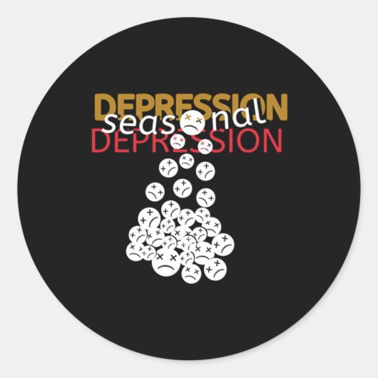 Seizoensgebonden depressie Sticker (Voorkant)