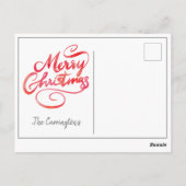 Seizoensgebonden feestdag eerste kerstfoto briefkaart (Achterkant)