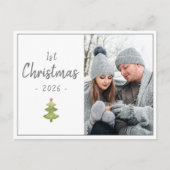 Seizoensgebonden feestdag eerste kerstfoto briefkaart (Voorkant)
