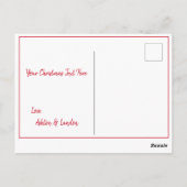 Seizoensgebonden feestdag eerste kerstfoto briefkaart (Achterkant)