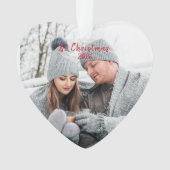 Seizoensgebonden feestdag eerste kerstfoto ornament (voorkant)