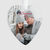 Seizoensgebonden feestdag eerste kerstfoto ornament (voorkant)