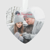 Seizoensgebonden feestdag eerste kerstfoto ornament (achterkant)