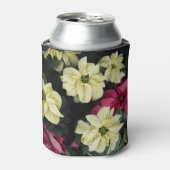 Seizoensgebonden Feestdagen Poinsettias Floral Blikjeskoeler (Blikje Voorkant)