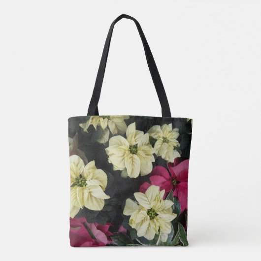 Seizoensgebonden Feestdagen Poinsettias Floral Tote Bag (Achterkant)