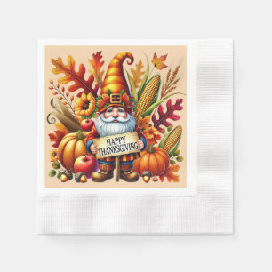 Seizoensgebonden Fijne Thanksgiving kabouterfeestj Servet