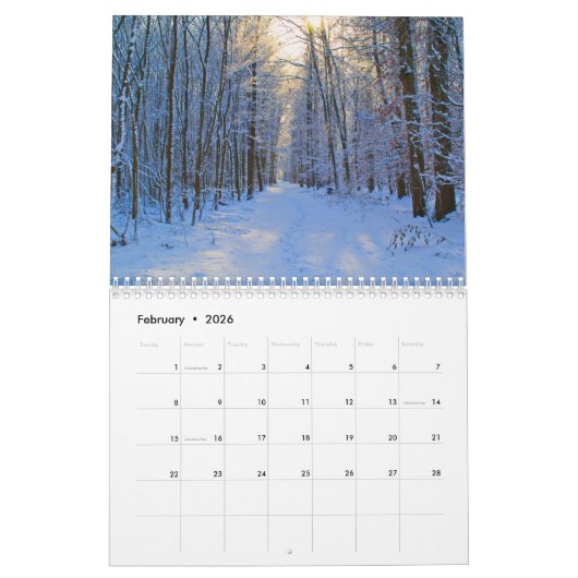 Seizoensgebonden Fotowandkalender Kalender (Feb 2026)