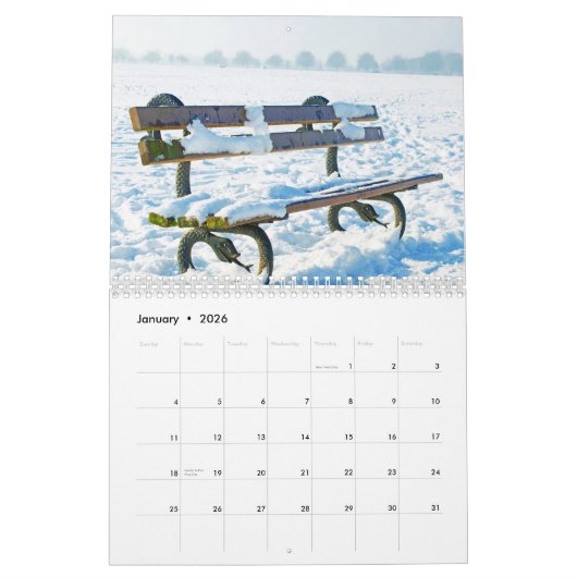 Seizoensgebonden Fotowandkalender Kalender (Jan 2026)