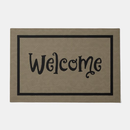 Seizoensgebonden Fun Herfst Faux Burlap Welcome Ma Deurmat (Voorkant)