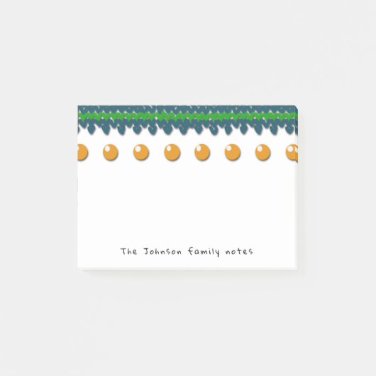 Seizoensgebonden gezinsnotities met aangepaste tek post-it® notes (Voorkant)