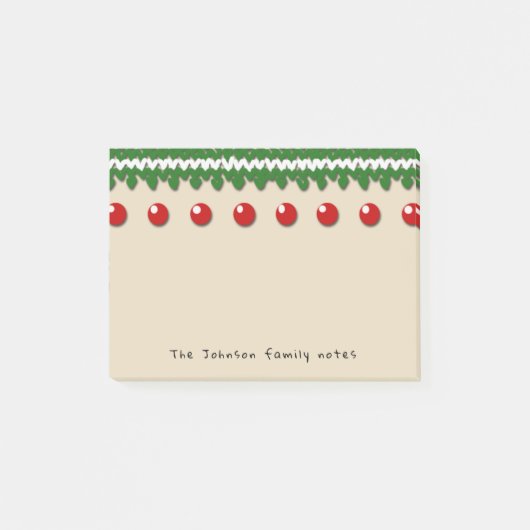 Seizoensgebonden gezinsnotities met aangepaste tek post-it® notes (Voorkant)