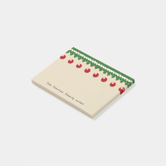 Seizoensgebonden gezinsnotities met aangepaste tek post-it® notes (Schuin)