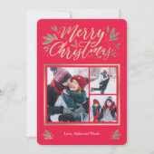 Seizoensgebonden gloed 3-kerstkaart feestdagenkaart (Voorkant)