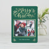 Seizoensgebonden gloed 3-kerstkaart feestdagenkaart (Staand voorkant)