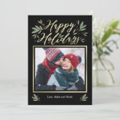 Seizoensgebonden gloedbewerkbare kleurenvakantieka feestdagenkaart (Staand voorkant)