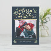 Seizoensgebonden Glow Bewerkbare Kleur Kerst Kaart (Staand voorkant)