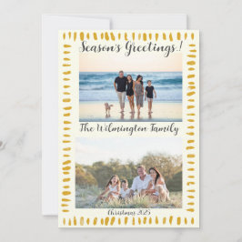 Seizoensgebonden Golden Tree Familie Foto Kerst Fl Kaart