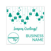 SEIZOENSGEBONDEN GROETEN CUSTOM BUSINESS LOGO VAKA  ZELFINKTENDE STEMPEL (Design)