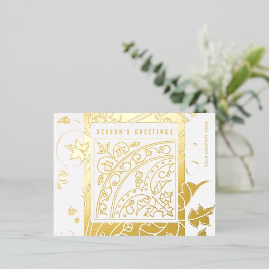 Seizoensgebonden groeten Elegant Moderne Klassieke Folie Feestdagen Briefkaart (Staand Voorkant)