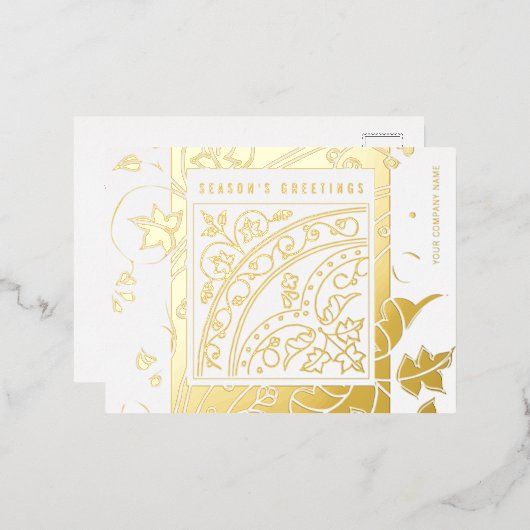 Seizoensgebonden groeten Elegant Moderne Klassieke Folie Feestdagen Briefkaart (Voorkant / Achterkant)