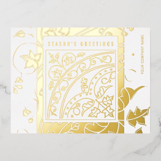 Seizoensgebonden groeten Elegant Moderne Klassieke Folie Feestdagen Briefkaart (Voorkant)