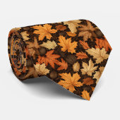 Seizoensgebonden herfst bladeren stropdas (Opgerold)