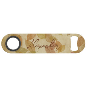 Seizoensgebonden Herfst bladpatroon Speed Flessenopener