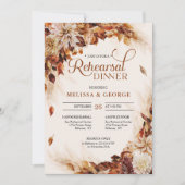 Seizoensgebonden herfst en herfstbloemen en bladko kaart (Voorkant)