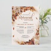 Seizoensgebonden herfst en herfstbloemen en bladko kaart (Staand voorkant)