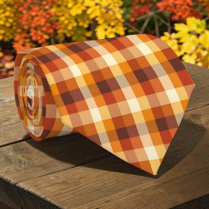 Seizoensgebonden herfst geruite stropdas