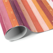 Seizoensgebonden Herfst gestreept Cadeaupapier (Rol Hoek)