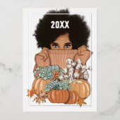 Seizoensgebonden herfst - Herfstfolie kerstkaart Folie Feestdagenkaart (Voorkant)