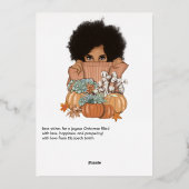 Seizoensgebonden herfst - Herfstfolie kerstkaart Folie Feestdagenkaart (Achterkant)