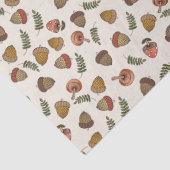Seizoensgebonden Herfst Paddenstoelen en eikels Tissuepapier (Detail)