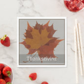 Seizoensgebonden herfstbladeren Thanksgiving aange Servetten (Insitu)